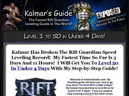 Go to: Kalmar's Rift Guardian Leveling Guide