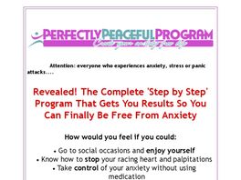 Go to: Perfectly Peaceful Program - Create Your Anxiety-Free Life.