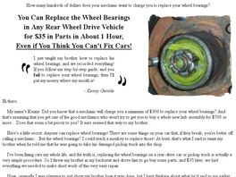 Go to: How To Replace Front Wheel Bearings.