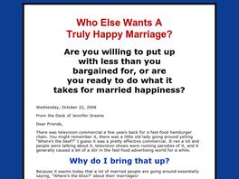 Go to: What Are The Keys To A Happy Marriage? Sharing Your Dreams...