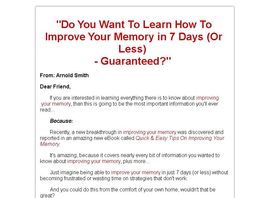 Go to: Quick & Easy Tips on Improving Your Memory