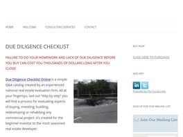 Go to: Due Diligence And Site Inspection Checklist