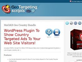 Go to: Country Targeted Ads Wordpress Plugin - Magiks Geo Country Bundle