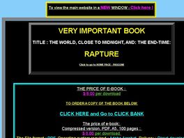 Go to: Rapture, The World, Close To Midnight, And: The End-time: Rapture
