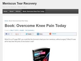 Go to: Meniscus Tear Treatment And Recovery