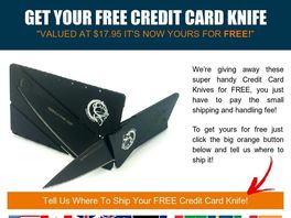Go to: Give Away Our Knife Card And Earn Recurring Commissions!