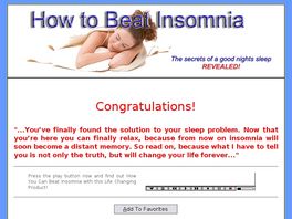 Go to: How To Beat Insomnia.