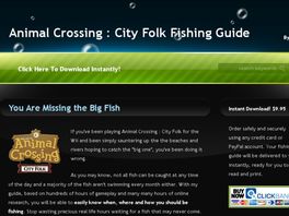 Go to: Animal Crossing : City Folk Fishing Guide