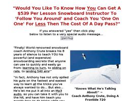 Go to: Learn The Secrets Of A Pro Snowboarder.