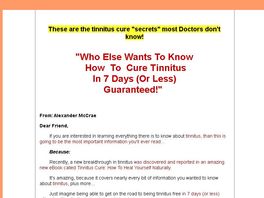 Go to: Tinnitus Cure Revealed - 75% Commission.