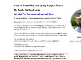 Go to: Acrylic Painting Course