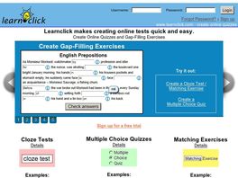 Go to: Learnclick.com - Create Online Quizzes