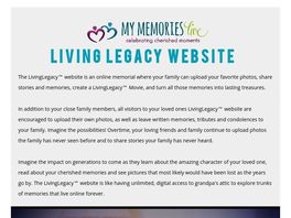 Go to: Living Legacy Memorial Website