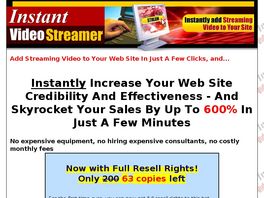 Go to: Instant Video Streamer.