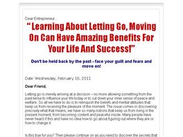 Go to: Letting Go, Moving On!