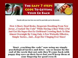Go to: The Easy 7 Steps Code To Getting Your Ex Back