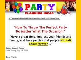 Go to: Party Planning Ideas