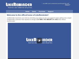 Go to: Likereminder - Wordpress Plugin For Facebook Likes. Sells Like Crazy!