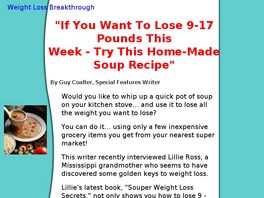 Go to: Lillie's Souper Weight Loss Plan.