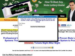 Go to: Lottery Strategy Package - Winning Lottery Strategy For Every Game