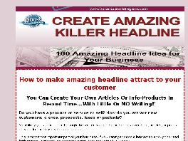 Go to: Create Amazing Killer Headline.