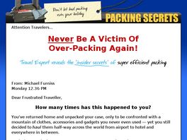 Go to: Packing Secrets - Pack Lightly & Efficiently, 75% Commission
