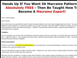 Go to: Macrame Secrets Revealed & Bonuses
