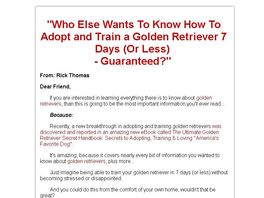 Go to: The Ultimate Golden Retriever Secret Handbook