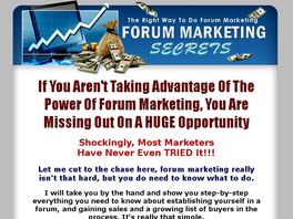 Go to: Forum Marketing Secrets Revealed.