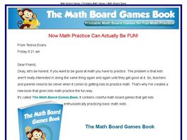 Go to: The Math Board Games Book - Printable Math Games