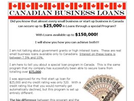 Go to: Canadian Small Business Loans.