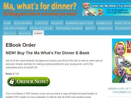 Go to: Ma What's For Dinner? Cookbook