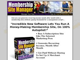 Go to: Membership Site Manager.