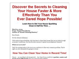 Go to: 70% payout: House Cleaning Mastery - Speed Cleaning Secrets eBook