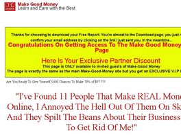 Go to: Make Good Money Vip Discount. 70% Commission