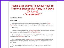 Go to: Get Started Of Planning Your Party.