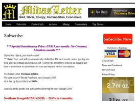 Go to: Midas Letter:best Source For Emerging Canadian Stocks In All Sectors.
