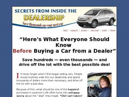 Go to: Secrets From Inside The Dealership.