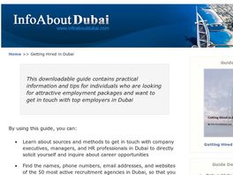 Go to: Dubai Employment and Jobs Tips