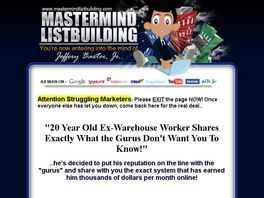 Go to: Jeffery Baxter's Mastermind Listbuilding 2.0