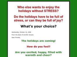 Go to: How To Manage Stress During The Holidays.