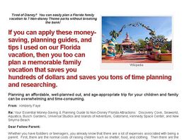 Go to: Money-Saving & Planning Guide to Non-Disney Florida