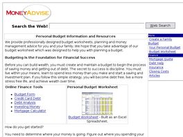 Go to: Household Budget Worksheets