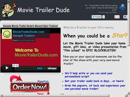 Go to: Your Own Personalized Movie Trailer!