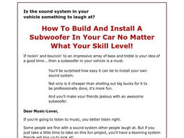 Go to: Build Your Own Subwoofer.