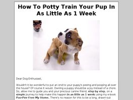 Go to: Potty Training Puppies.
