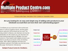 Go to: Multiple Product Centre - Add Extra Products To A Single CB Account