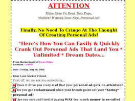 Go to: Write Personal Ads That Sizzle