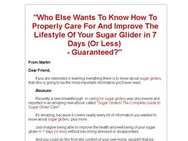 Go to: The Complete Guide To Sugar Glider Care