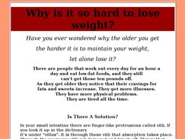 Go to: Why Is It So Hard To Lose Weight!